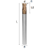Picture of Toric four flute end mill coated solid carbide