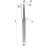 Picture of Toric end mill reinforced solid carbide coated conical outlet