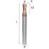 Picture of Ball-Nosed two flute end mill solid carbide coated