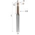 Picture of Ball nosed end mill reinforced solid carbide coated