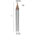 Picture of Two flutes miniature end mill coated