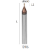 Picture of Ball-nosed two flutes end mill reinforced shank coated