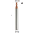 Picture of Four flutes end mill reinforced shank coated