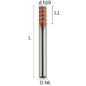 Picture of Super finishing end mill coated