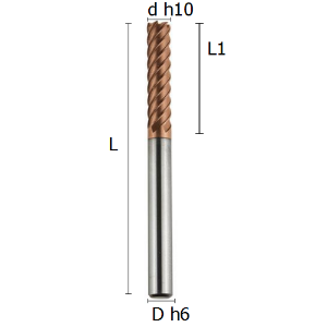 Picture of Super finishing end mill long serie coated