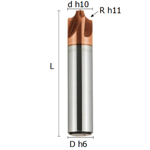 Picture of Corner-rounding cutter coated