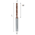 Picture of Solid carbide drill DIN 6537 5xd reinforcement shank with coolant holes