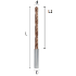 Picture of Solid carbide drill DIN 6537 8xd reinforcement shank with coolant holes