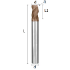 Picture of Toric three flute end mill coated solid carbide