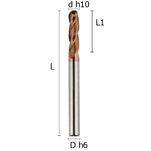 Picture for category BALL-NOSED THREE LONG END MILLS SERIES COATED 