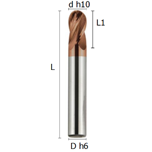 Picture for category BALL-NOSED FOUR FLUTE REGULAR END MILLS SERIES COATED