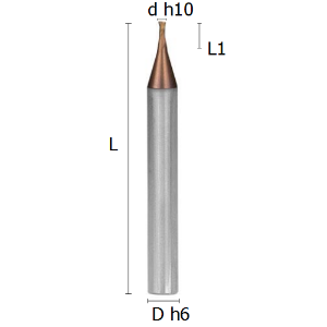 Picture for category TWO FLUTE MINIATURE END MILLS COATED