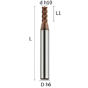 Picture for category FOUR FLUTE END MILLS IRREGULAR DIVISION REINFORCED SHANK COATED