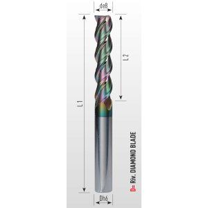 Picture for category THREE FLUTE LONG END MILLS WITH IRREGULAR DIVISION LAPPED