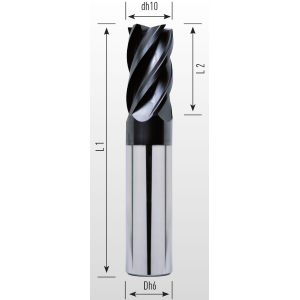 Picture for category FIVE FLUTE END MILLS WITH IRREGULAR DIVISION LAPPED AND COATED