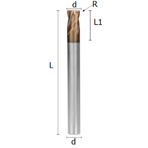 Picture for category TORIC FOUR FLUTE END MILLS COATED SOLID CARBIDE