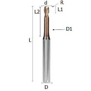 Picture for category BALL NOSED END MILLS REINFORCED SOLID CARBIDE COATED