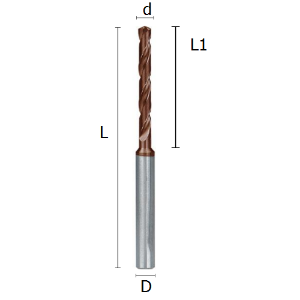 Picture for category SOLID CARBIDE DRILLS REINFORCEMENT SHANK WITH COOLANT HOLES