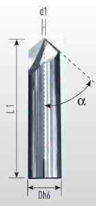 Picture for category TWO FLUTE END MILLS LAPPED FOR 45° BEVALLS AND COUNTERSINC